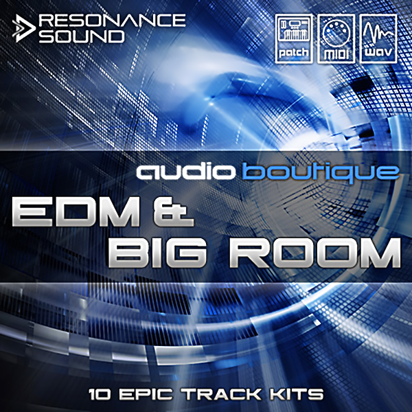 Cover of EDM & Big Room by Resonance Sound- 5 best free big room house sample packs