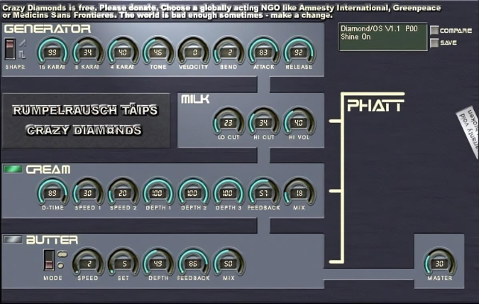 Crazy Diamonds plugin interface