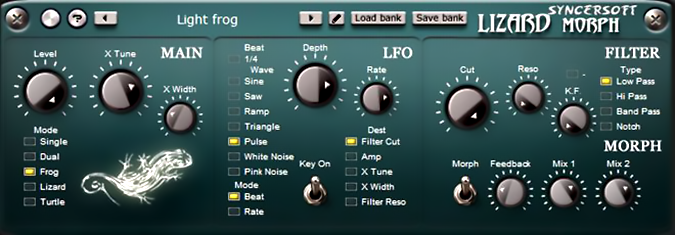 Lizard Morph plugin interface