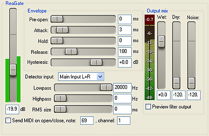 ReaGate user interface