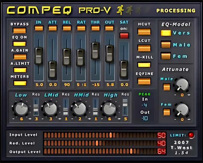 CompEQ Pro-V plugin interface