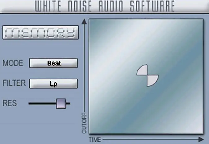 White nose audio software memory screenshot.