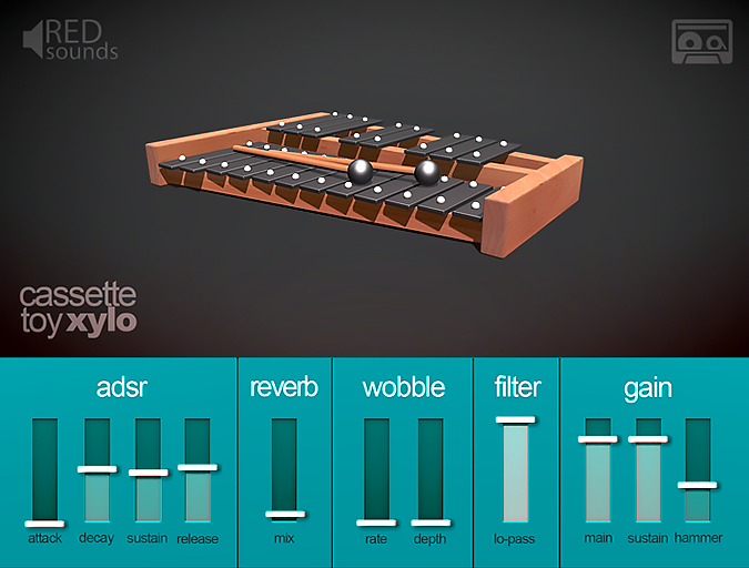 Cassette Toy Xylo plugin interface