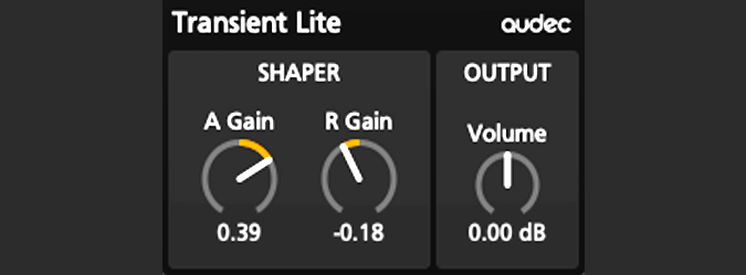 Transient Lite Shaper plugin interface