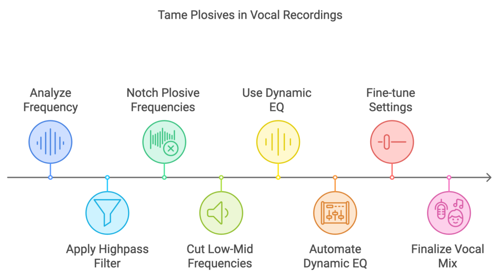 Tame Plosives in Vocal Recordings infographic