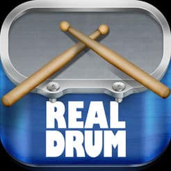 The Real Drum app icon with two drum sticks.