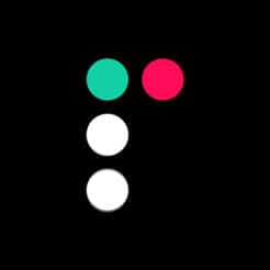 An AI DJ app that features a black screen with three dots on it, perfect for creating a cutting-edge mix with Pacemaker integration.