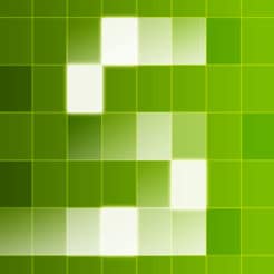 A green square background with the letter e in SoundPrism.