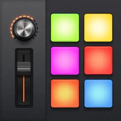 The Remix Version of the DJ Mix Pads 2 app, featuring buttons with different colors.
