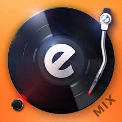The edjing Mix logo on an orange background.