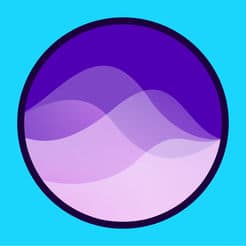 A purple circle with beatwave patterns.