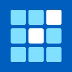 A Beat Maker Go with a blue square and white squares on it.