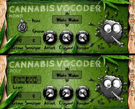 Cannabis vocoder - screenshot thumbnail showcasing the unique effects of the vocoder.