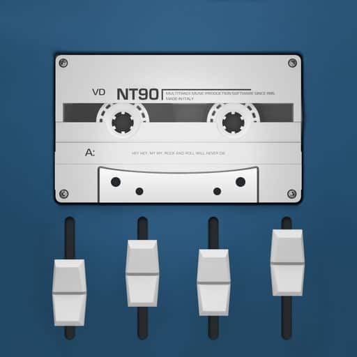 A cassette with a pair of headphones on a blue background, enhanced with the use of SEO keywords.