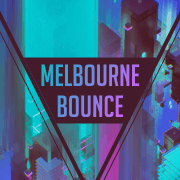 The logo for Melbourne Bounce encompasses the vibrant energy of this dance music genre, with an emphasis on powerful kicks and basses.