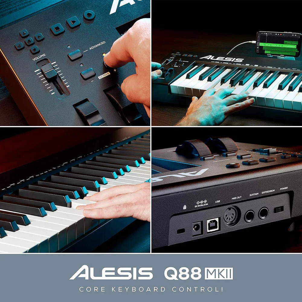 Alesis Q88 MKII – 88 Key USB MIDI Keyboard Controller Review