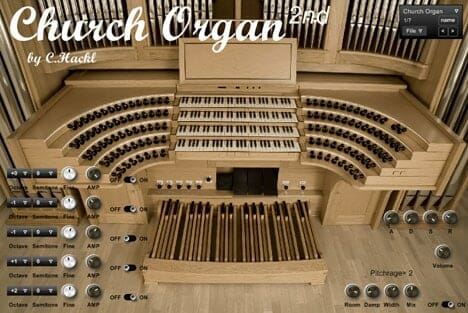 A church organ is featured in a video game.