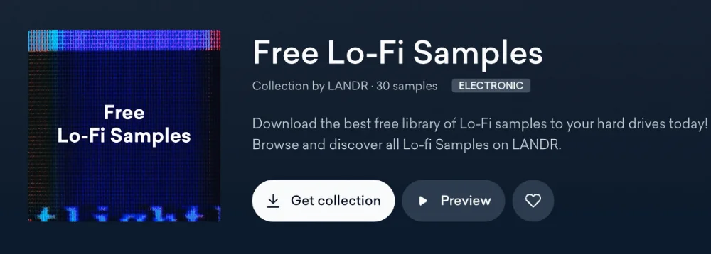 Cover Artwork for the free lofi sample pack free lofi samples by landr