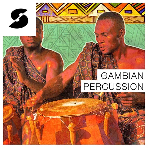 Gambian percussion featuring two men playing drums.