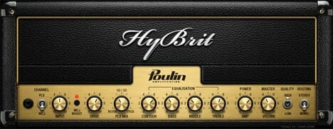A HyBrit guitar amp head.