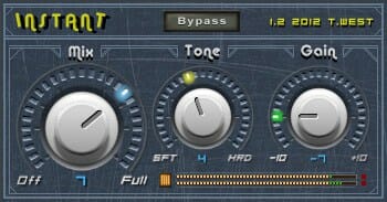 A screenshot of an instant audio mixer with different controls.