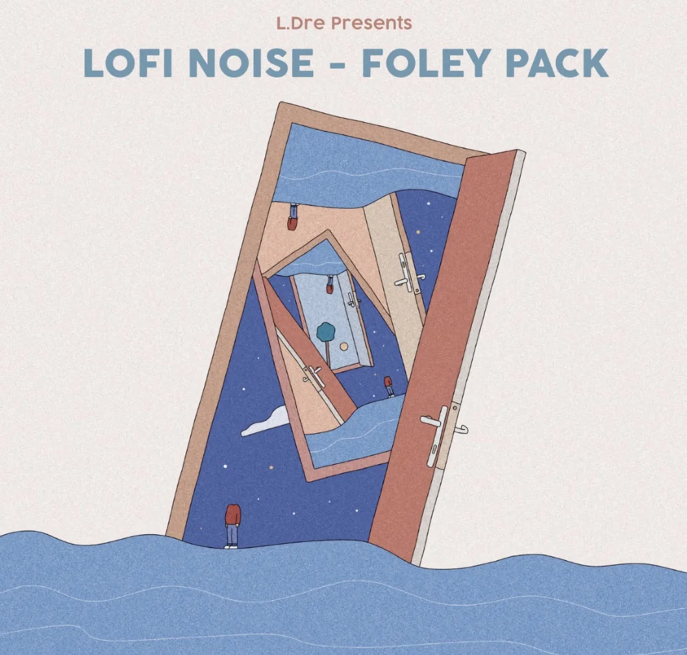 Cover Artwork for the free lofi sample pack Lofi Noise Foley by Prod. by L.Dre