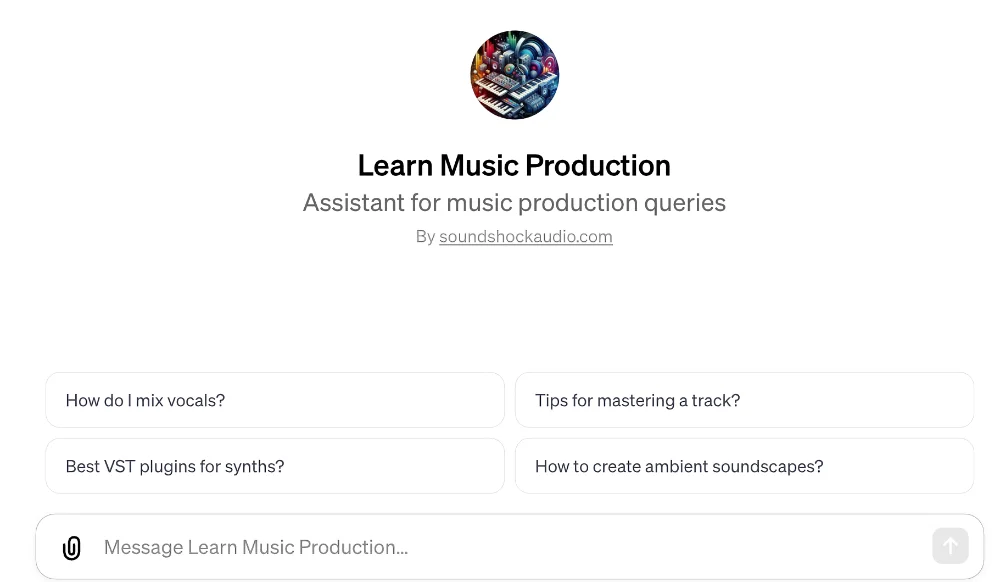 Learn Music Production by SoundShockAudio- Custom GPTs For Music Production