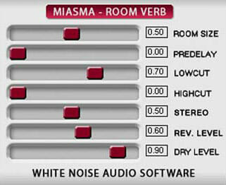 Haunting room filled with white noise audio software.