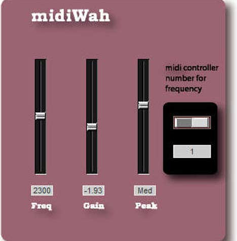 MidiWah controller number for frequency.