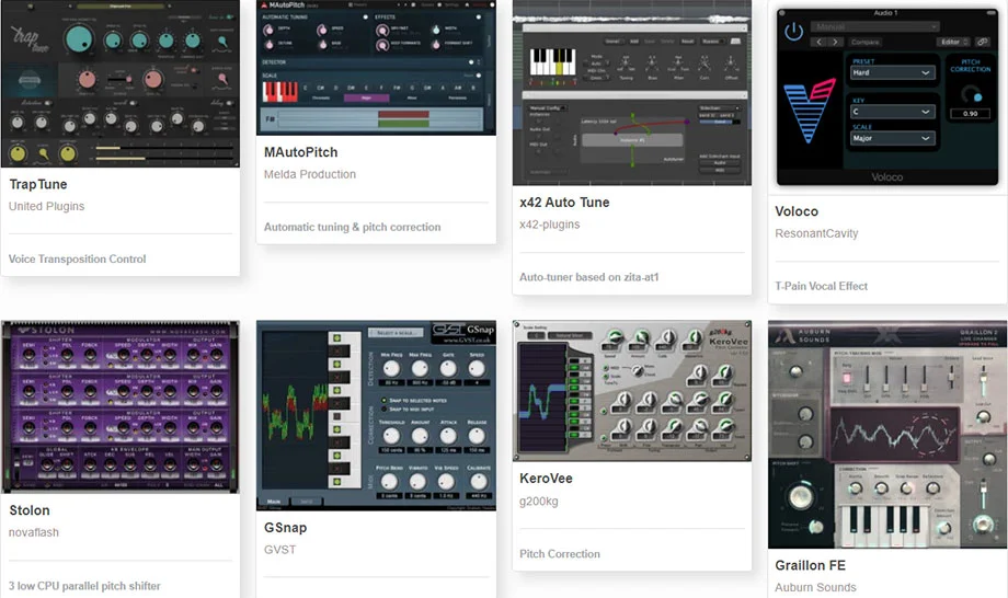 Overview of Popular Plugins - Antares, MAutoPitch, Graillon 2, and More
