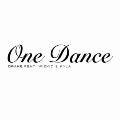 A black and white logo featuring "One Dance