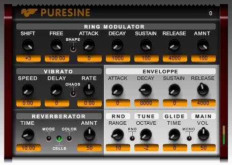 Puresine synthesizer - screenshot.