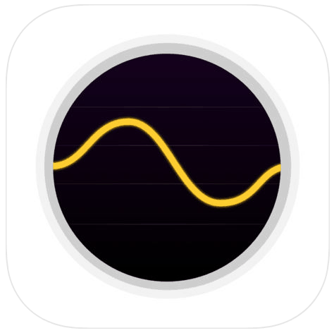 A yellow circle with a wave and Decibel Reading on it.
