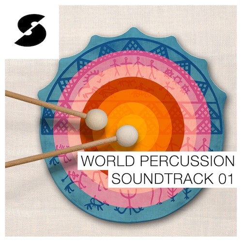 World percussion soundtrack featuring a captivating blend of rhythmic patterns and melodies inspired by diverse musical traditions from around the globe.