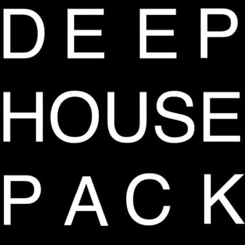 Deep house badges on a black background.