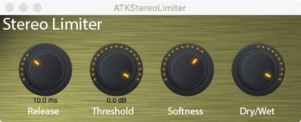 Audio plugin ATKStereoLimiter screenshot.