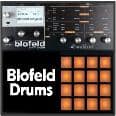 Blofeld drums on a white background.