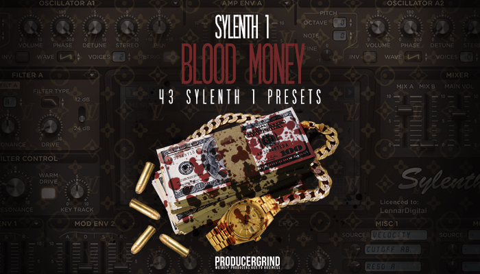 The captivating cover of "blood money".
