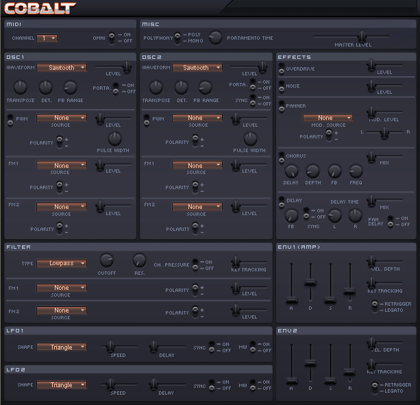 Cobalt synthesizer.