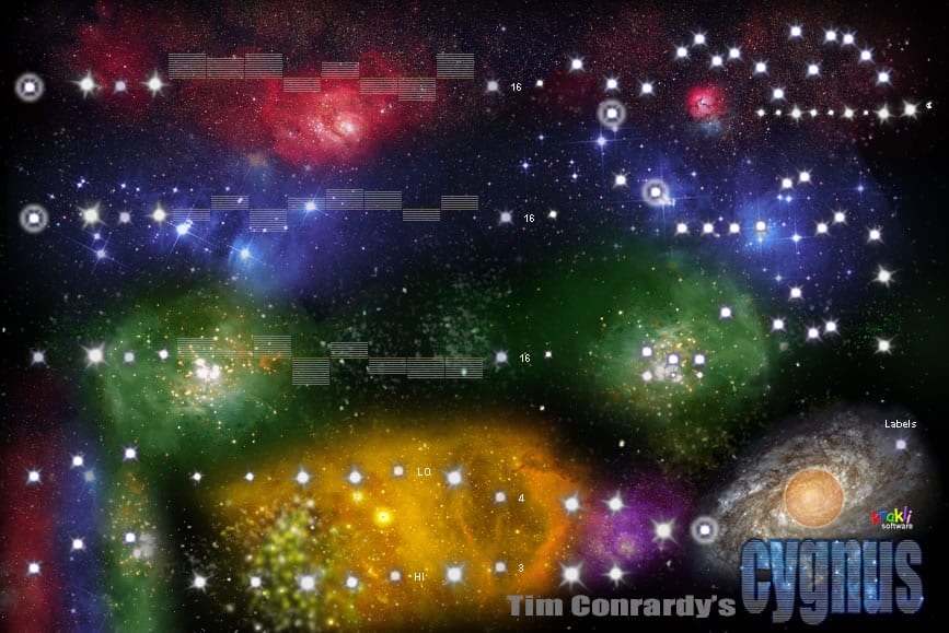 A screenshot of a Cygnus computer game.