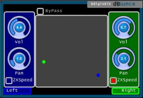 A screen shot of a computer screen showing different buttons with dBounce feature.