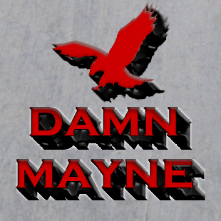 A red eagle with the words "Damn Mayne" on it, featured in a kit.