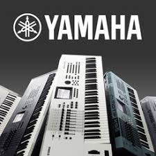 Yamaha synthesizers and keyboards showcased on a black background with a touch of the Yamaha Synth Book.