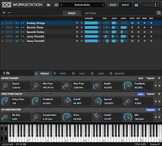 A screenshot of UVI Workstation software for music production.