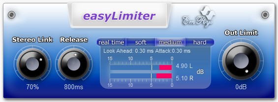 easyLimiter - audio limiter for optimizing sound levels.