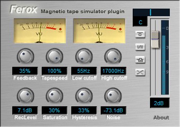 Ferox tape simulator plug-in.