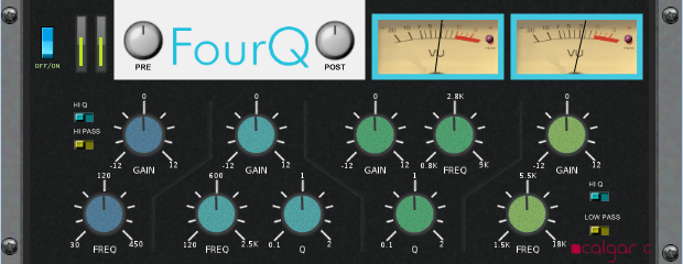 FourQ - a digital audio mixer with a variety of controls.