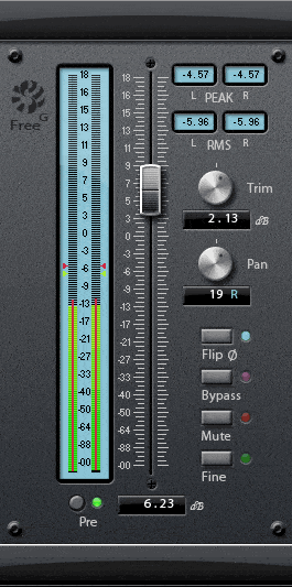 Get a FreeG audio mixer - screenshot for easy mixing.