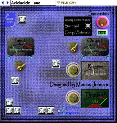 A screenshot of a computer screen displaying a variety of buttons, including a luxury Compressor button.