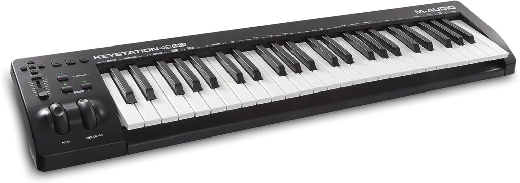 M-Audio Keystation 49 MK3 - Synth Action 49 Key USB MIDI Keyboard Controller with Assignable Controls, Pitch and Mod Wheels, and Software Included